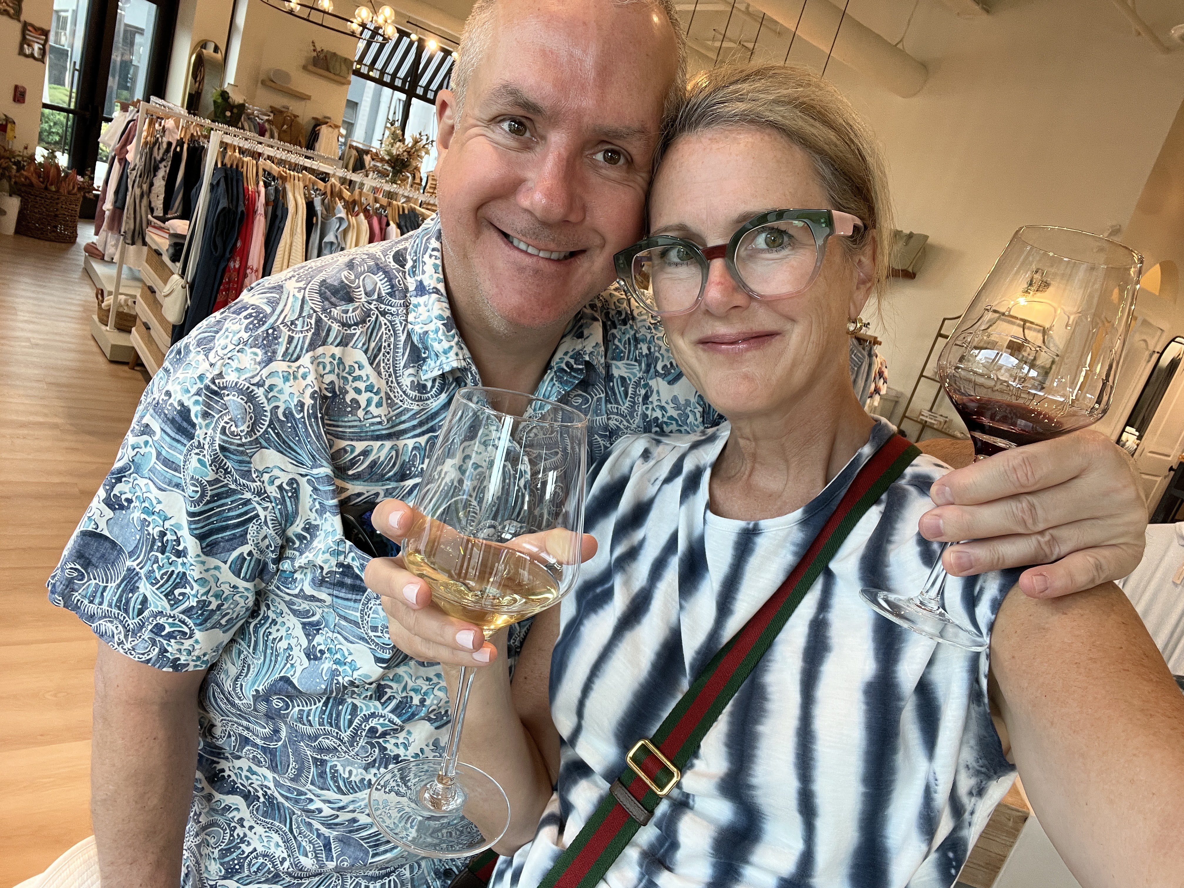 Enjoying a sip at Seaside & Co in Wellen Park, Florida